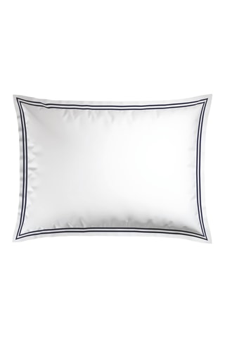 2 fundas de almohada de satén de algodón 80 hilos/cm² Annecy - Blanco