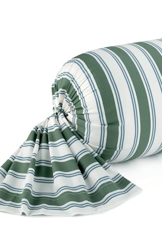 Funda de almohada de satén de algodón 80 hilos/cm² Soline - Verde y celeste