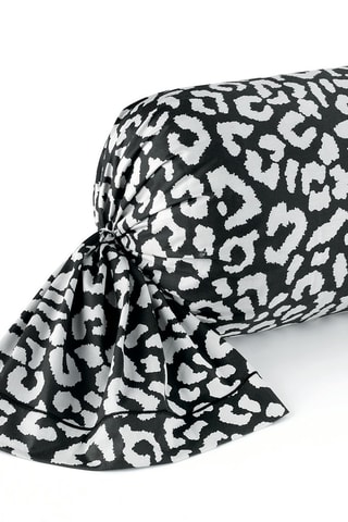 Funda de almohada de satén de algodón 80 hilos/cm² Instinct - Negro y blanco
