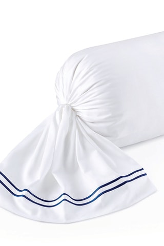 Funda de almohada de satén de algodón 80 hilos/cm² Annecy - Blanco