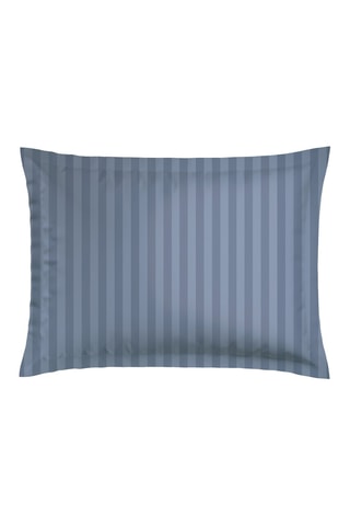 2 fundas de almohada de satén de algodón 80 hilos/cm² - Azul
