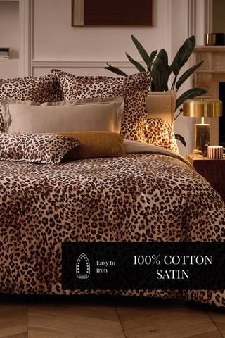 2 fundas de almohada de satén de algodón 80 hilos/cm² Uni - Topo