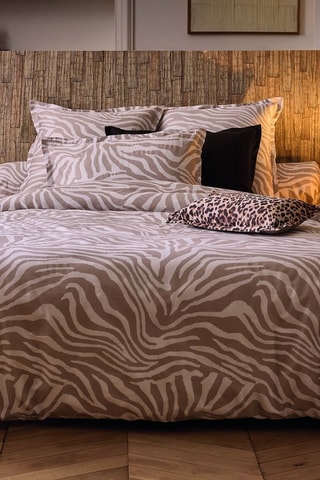 Funda de almohada de satén de algodón 80 hilos/cm² - Topo