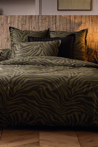Funda de almohada de satén de algodón 80 hilos/cm² - Caqui