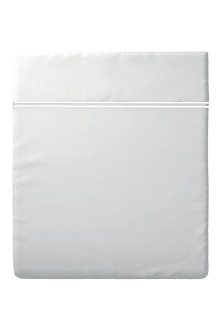 Sábana encimera de satén de algodón Cannes - Blanco