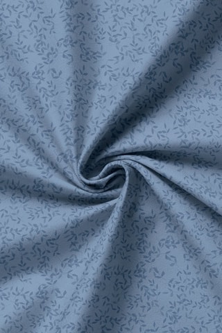 Sábana encimera de satén de algodón Frêne à fleurs - Azul