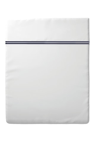 Sábana encimera de satén de algodón 80 hilos/cm² Annecy - Blanco