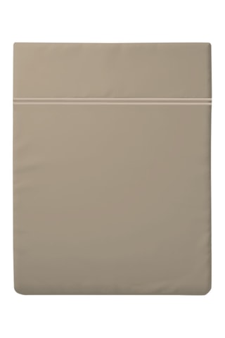 Sábana encimera de satén de algodón 80 hilos/cm² Annecy - Topo