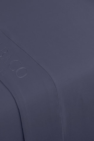 Sábana encimera de satén de algodón 80 hilos/cm² Uni 1 Barata - Azul marino