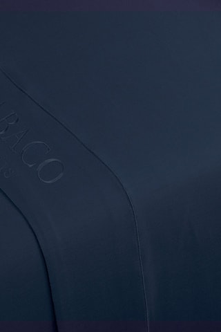 Sábana encimera de satén de algodón 80 hilos/cm² Uni 1 Barata - Azul marino