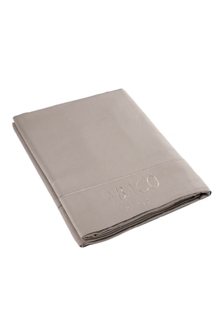 Sábana encimera de satén de algodón 80 hilos/cm² Uni 1 Barata - Topo