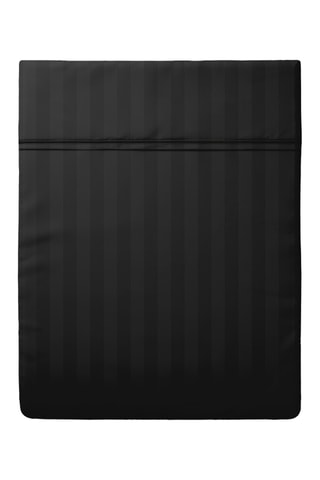 Sábana encimera de satén de algodón 80 hilos/cm² - Negro