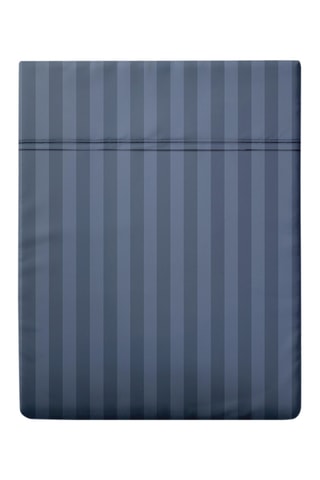 Sábana encimera de satén de algodón 80 hilos/cm² - Azul marino