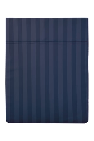 Sábana encimera de satén de algodón 80 hilos/cm² - Azul marino
