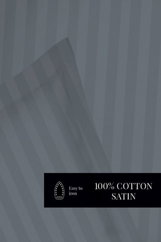 Sábana encimera de satén de algodón 80 hilos/cm² - Gris oscuro
