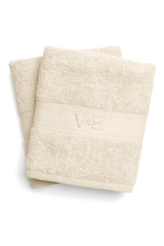 2 draps de douche Nuage - Ivoire - 70 x 140 cm