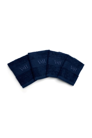 4 toallas de tocador Nuage - Azul ­-  30 x 30 cm