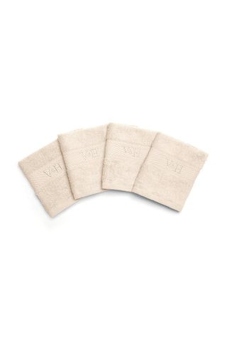 4 toallas de tocador Nuage - Marfil -  30 x 30 cm 