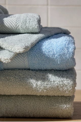 2 serviettes de toilette  Nuage - Bleu - 50 x 100 cm
