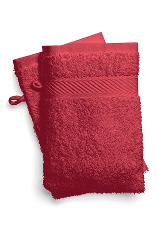 2 manoplas de baño Nuage - Rojo