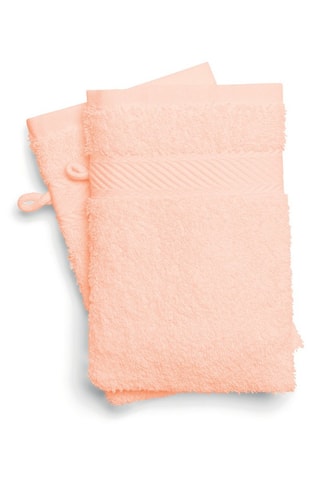 2 manoplas de baño Nuage - Rosa salmón