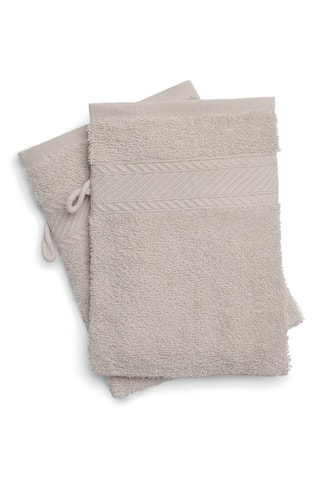 2 manoplas de baño Nuage - Beige