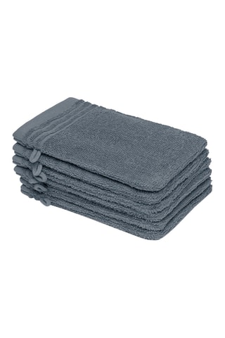 6 manoplas de baño Ecume - Azul grisáceo