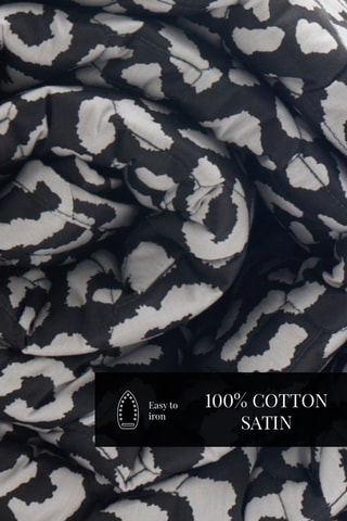 Colcha de satén de algodón 80 hilos/cm² Instinct - Negro