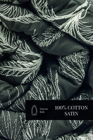 Colcha de satén de algodón 80 hilos/cm² - Negro