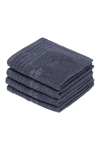 4 toallas de tocador Ecume - Azul grisáceo - 30 x 30 cm