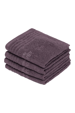 4 toallas de tocador Ecume - Malva - 30 x 30 cm