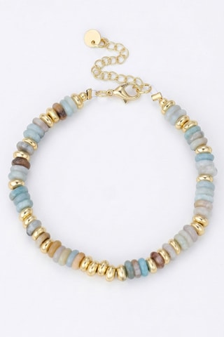Bracciale - Placcato oro giallo e agate