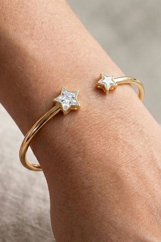 Bracciale bangle - Placcato oro giallo e zirconi