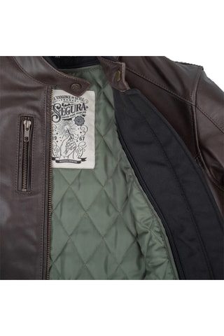 Veste en cuir de buffle Lady Laxey - Segura - Marron