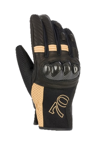 Guantes de piel caprina Russell - Verano - Segura - Beige y negro