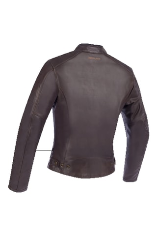 Veste en cuir de buffle Devon - Segura - Marron, noir et vert