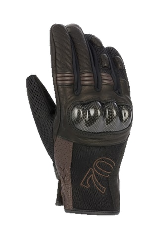 Guantes de piel caprina Lady Russell - Verano - Segura - Marrón y negro
