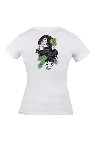 Camiseta de algodón orgánico Lady Darling - Segura - Blanco, rojo y verde