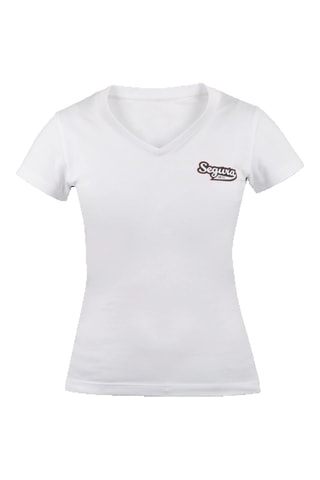 Camiseta de algodón orgánico Lady Darling - Segura - Blanco, rojo y verde