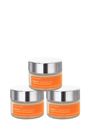 3 cremas de día hidratantes con vitamina C y ácido hialurónico 3 x 50 ml