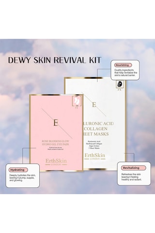Mascarilla de ácido hialurónico y colágeno y parches de ojos de hidrogel rosa