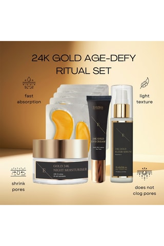 Sérum antiarrugas 60 ml, crema de noche antiarrugas 50 ml, crema para el contorno de ojos 15 ml y parches de colágeno 5 x 2 -  4 productos 