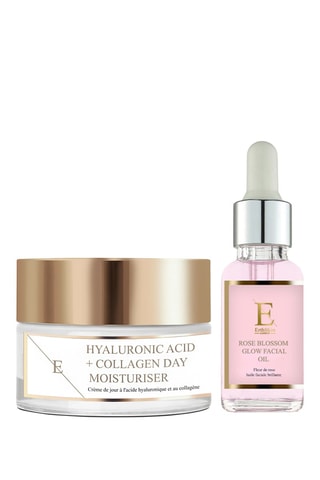 Estuche con ácido hialurónico, colágeno y rosa - 2 productos