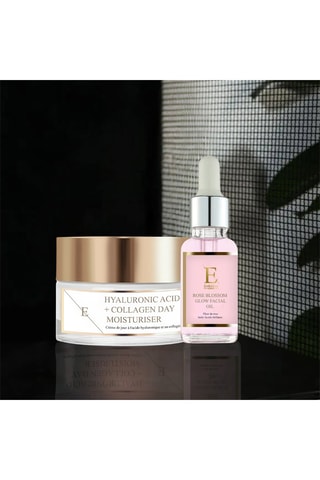 Estuche con ácido hialurónico, colágeno y rosa - 2 productos