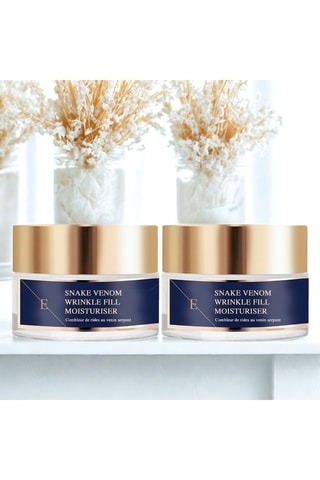 2 cremas hidratantes antiarrugas con veneno de serpiente Wrinkle Fill - Para todo tipo de piel - 2 x 50 ml