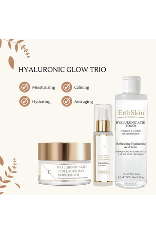 Tónico, Sérum y crema con ácido hialurónico y colágeno - Para todo tipo de piel - 150, 60 y 50 ml