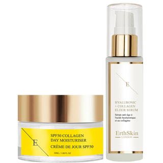 Crema hidratante y sérum antiedad - Colágeno y ácido hialurónico - Piel madura