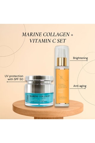 Estuche con colágeno marino y vitamina C - 2 productos