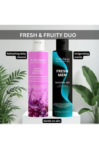 Gel de ducha Fresh Men y Grapes Cleansing - 2 productos