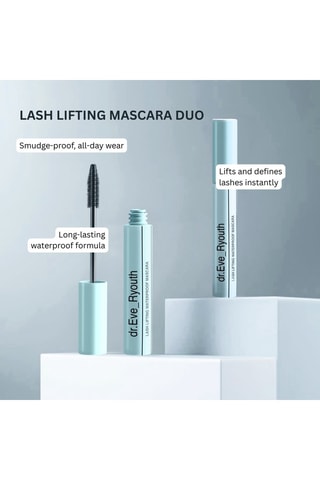 2 máscaras de pestañas waterproof efecto lifting Lash Lifting - Negro - 2 x 16 ml
